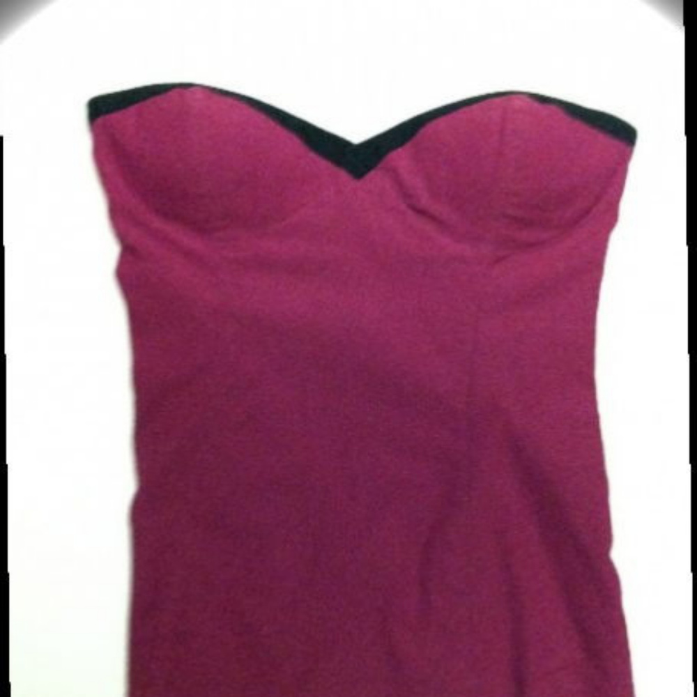 Burgundy Corset Top - Picture 2 of 4